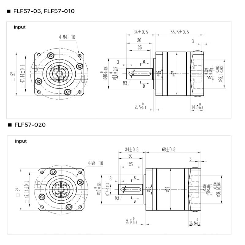 FLF57-05 Nema 23 planet Gearbo - Nema23 Stepper ulasan dan harga