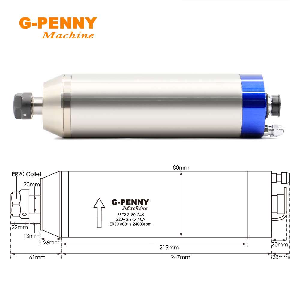 Motor Spindle Pendingin Air G- - Water Cooled Spindle ulasan dan harga